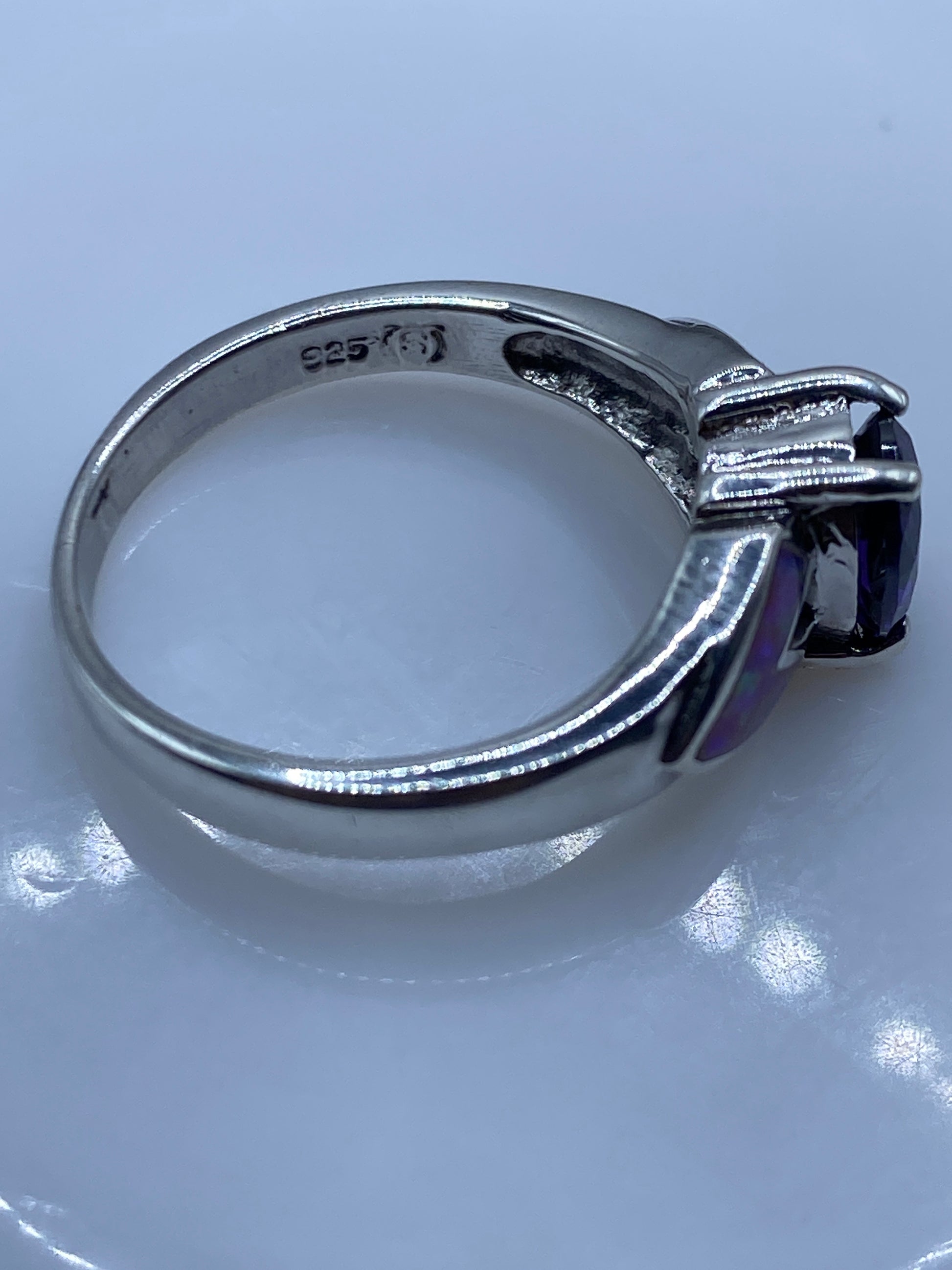 Anillo de Plata Ópalo de Fuego Rosa — Diseño Asimétrico Taxco — foto 5