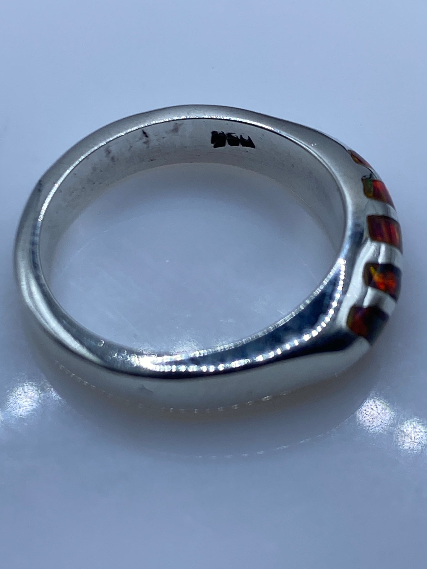 Anillo de Plata Ópalo de Fuego Multicolor — Elegancia Natural — foto 5