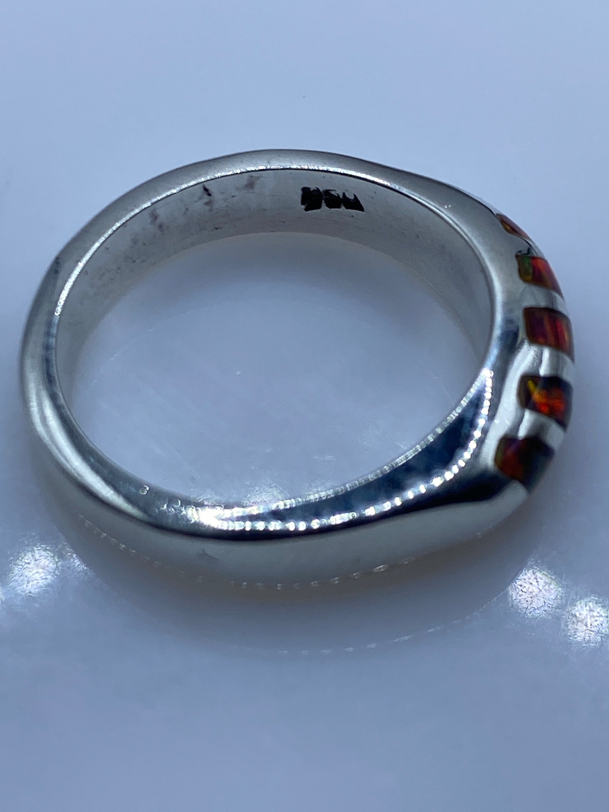 Anillo de Plata Ópalo de Fuego Multicolor — Elegancia Natural — foto 5
