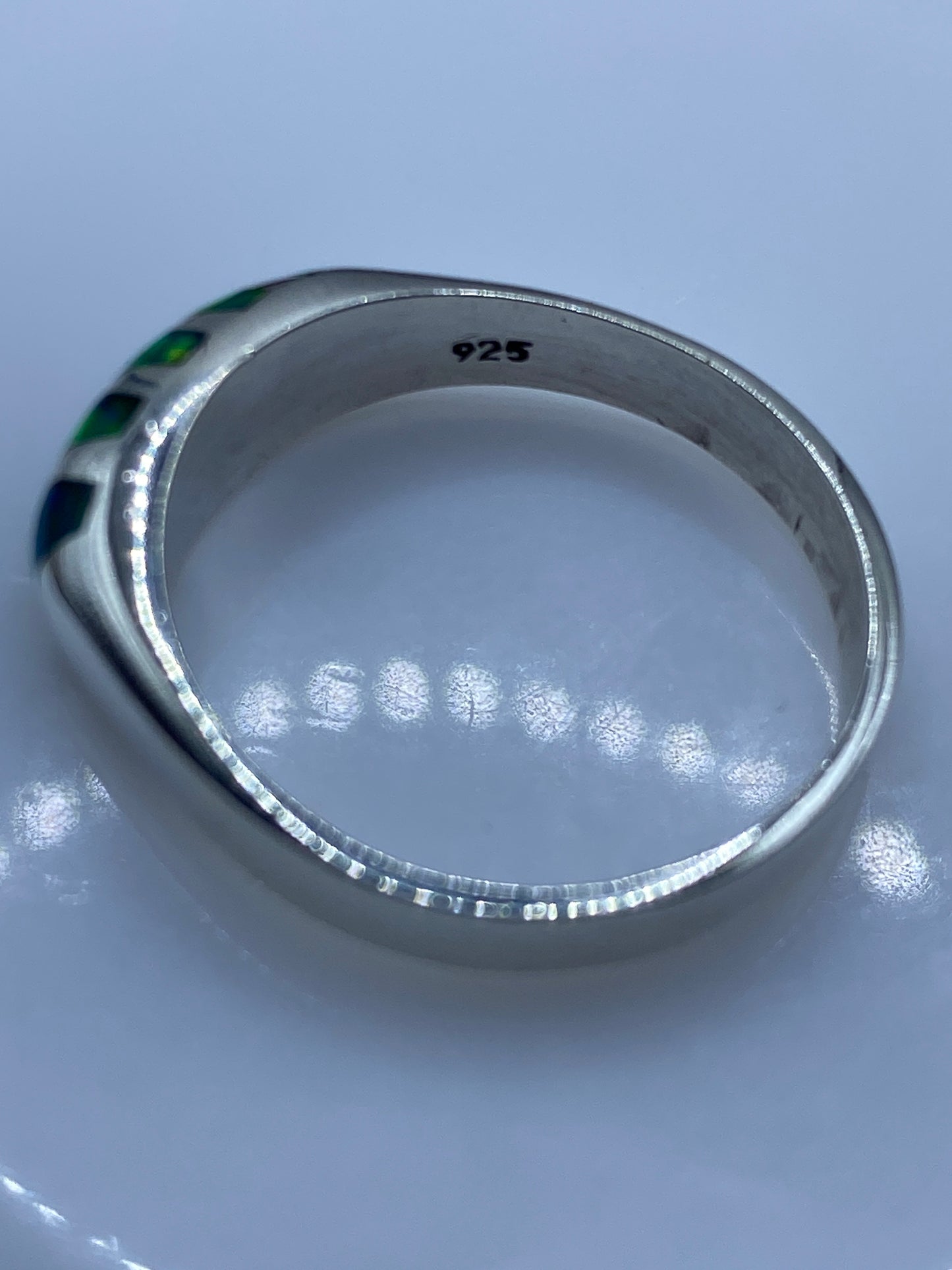 Anillo Ópalo de Fuego Verde Limón — Plata .925 Taxco — foto 5