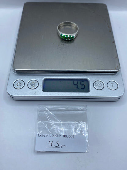 Anillo Ópalo de Fuego Verde Limón — Plata .925 Taxco — foto 6