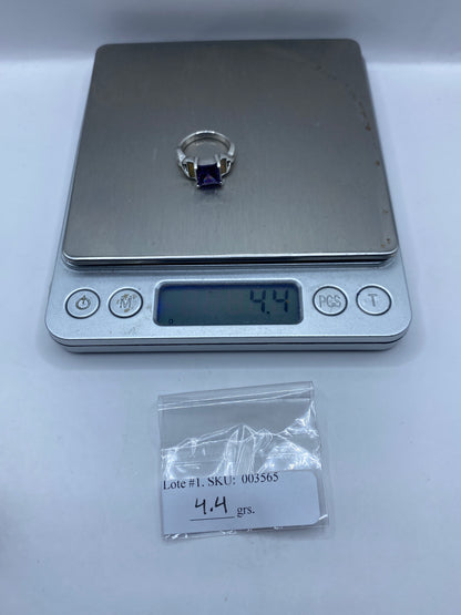 Anillo de Plata .925 Ópalo de Fuego Amarillo — Solitario Artesanal — foto 5