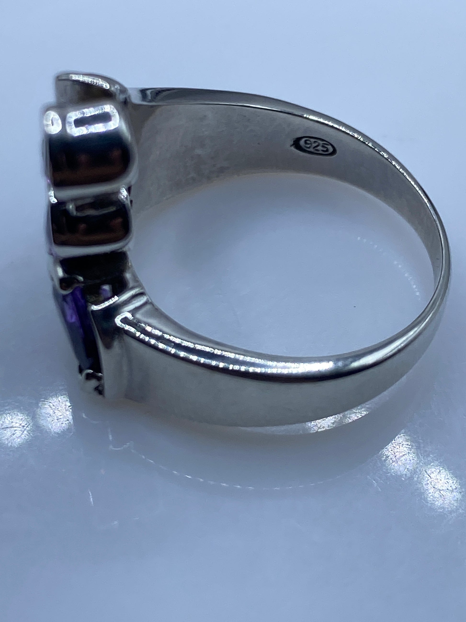 Anillo de Plata Ópalo Azul Escalonado — Diseño Único — foto 5