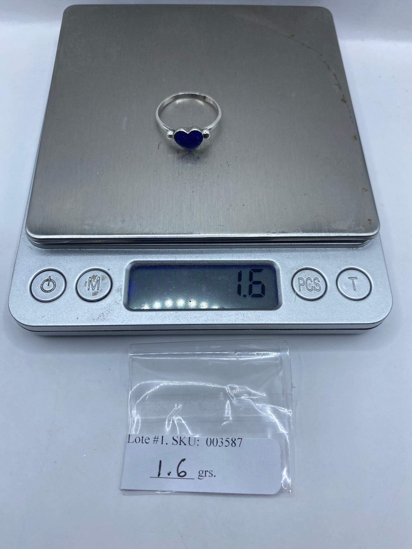 Anillo de Plata Solitario Piedra Azul — Elegancia Moderna — foto 5