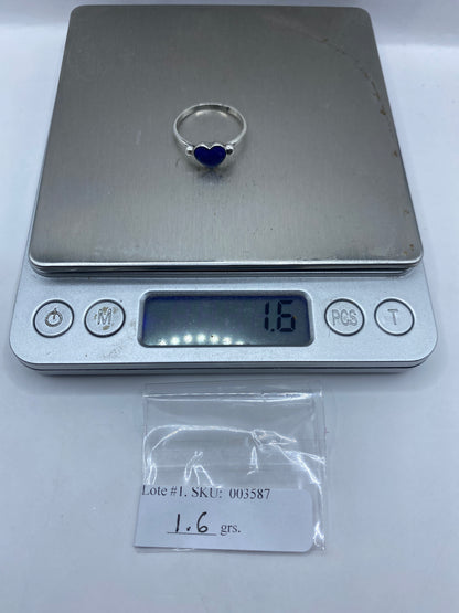 Anillo de Plata Solitario Piedra Azul — Elegancia Moderna — foto 5