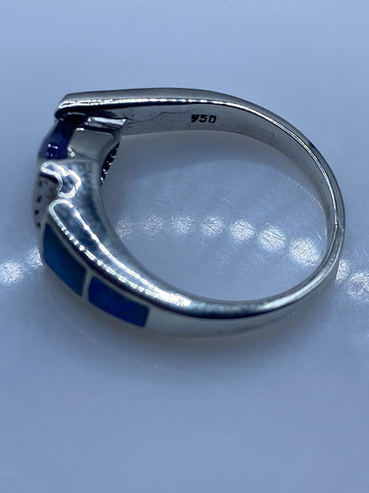 Anillo de Plata Ópalo de Fuego Azul Cielo — Diseño Exclusivo — foto 5