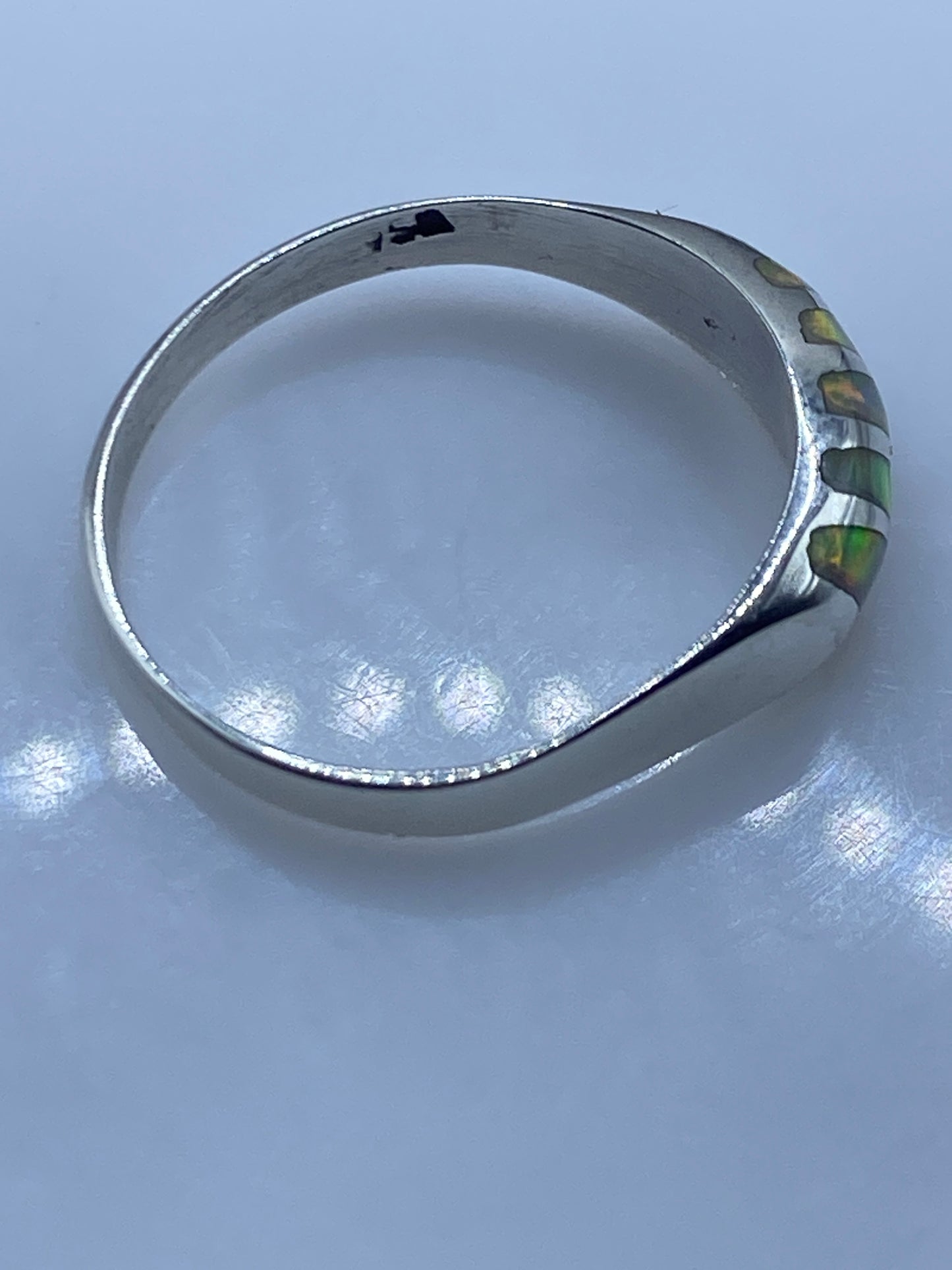 Anillo de Plata .950 Ópalo de Fuego Minimalista — foto 5