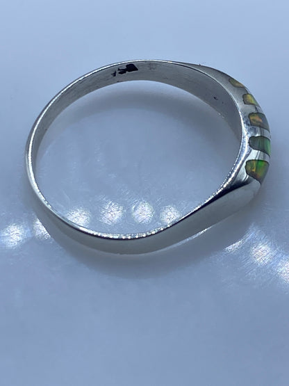 Anillo de Plata .950 Ópalo de Fuego Minimalista — foto 5