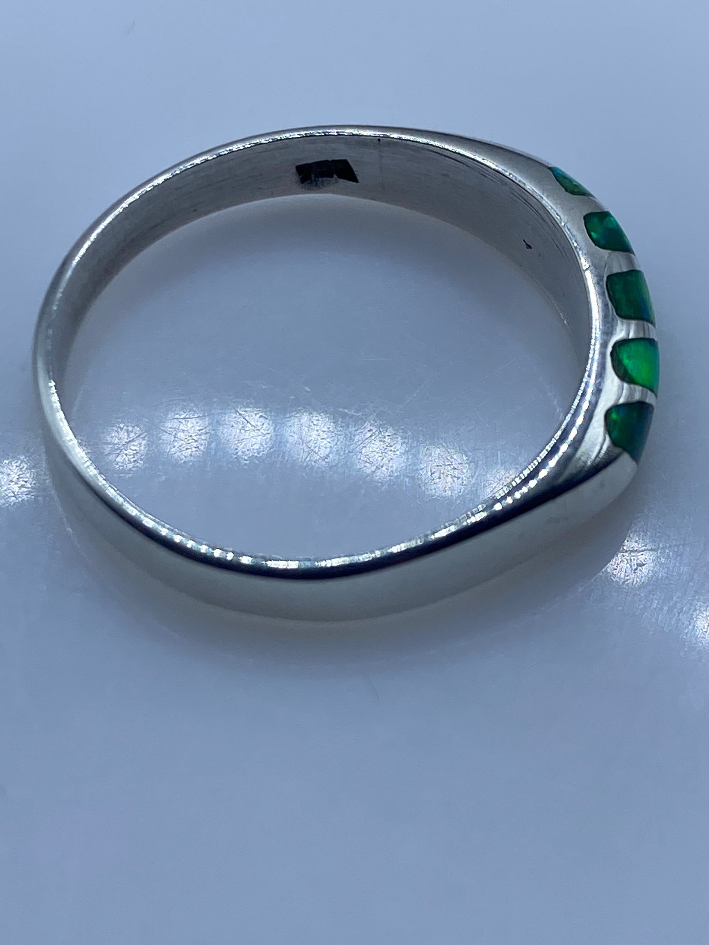Anillo de Plata .950 Ópalo de Fuego Verde Limón — foto 5