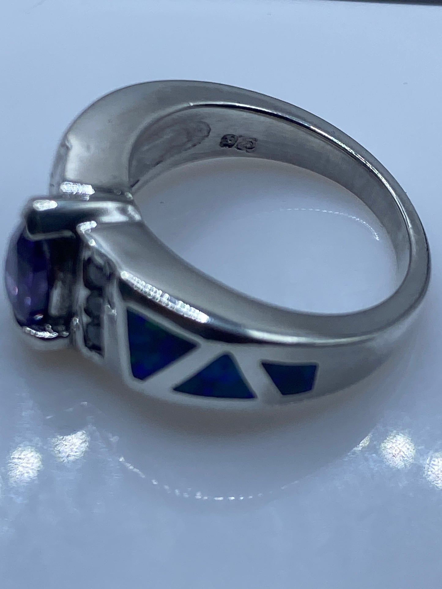 Anillo de Plata Ópalo de Fuego Asimétrico — Diseño Único Taxco — foto 5