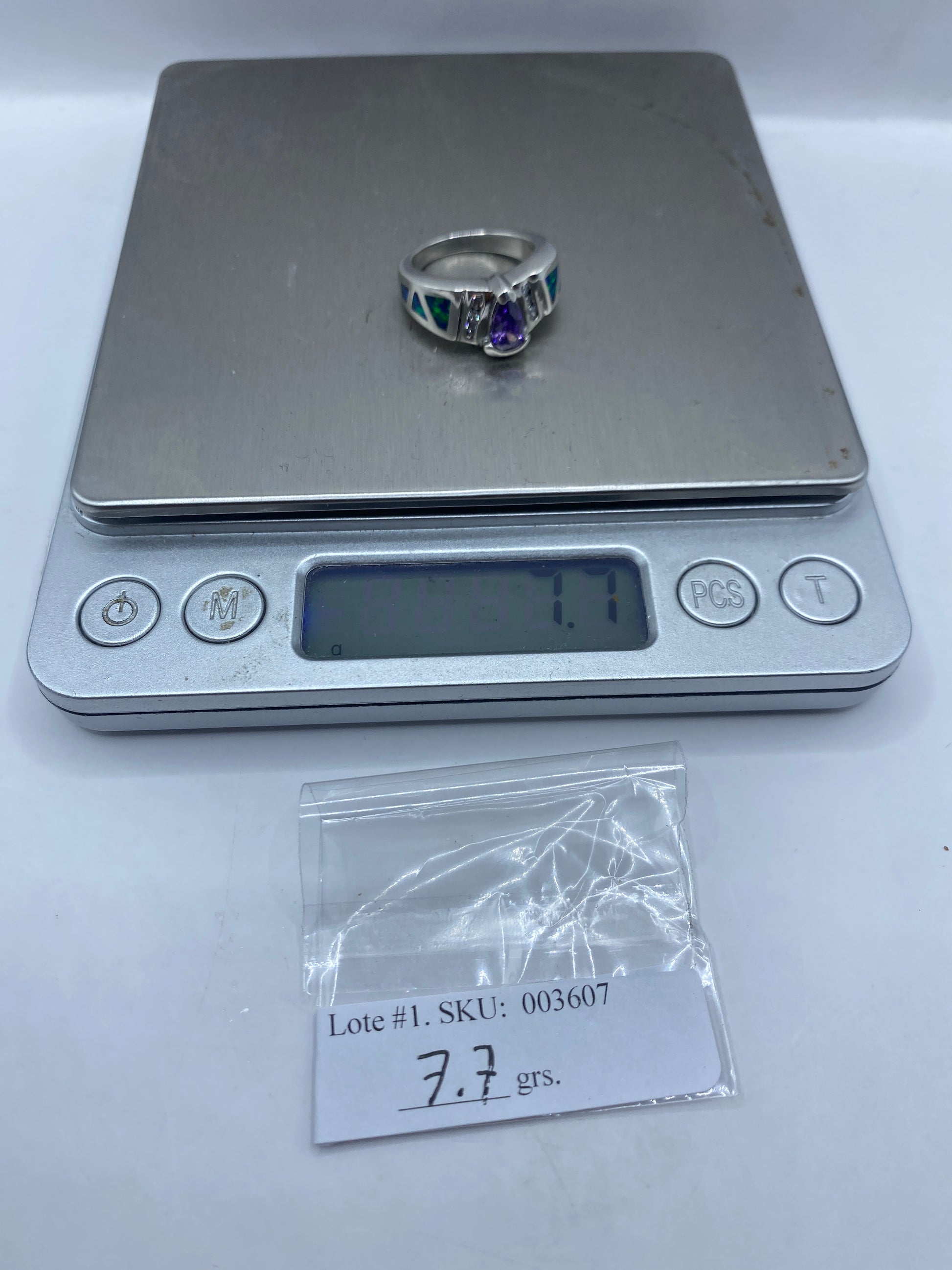 Anillo de Plata Ópalo de Fuego Asimétrico — Diseño Único Taxco — foto 6