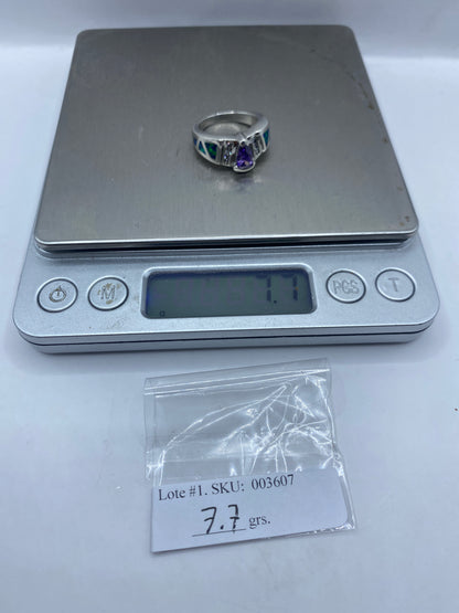Anillo de Plata Ópalo de Fuego Asimétrico — Diseño Único Taxco — foto 6