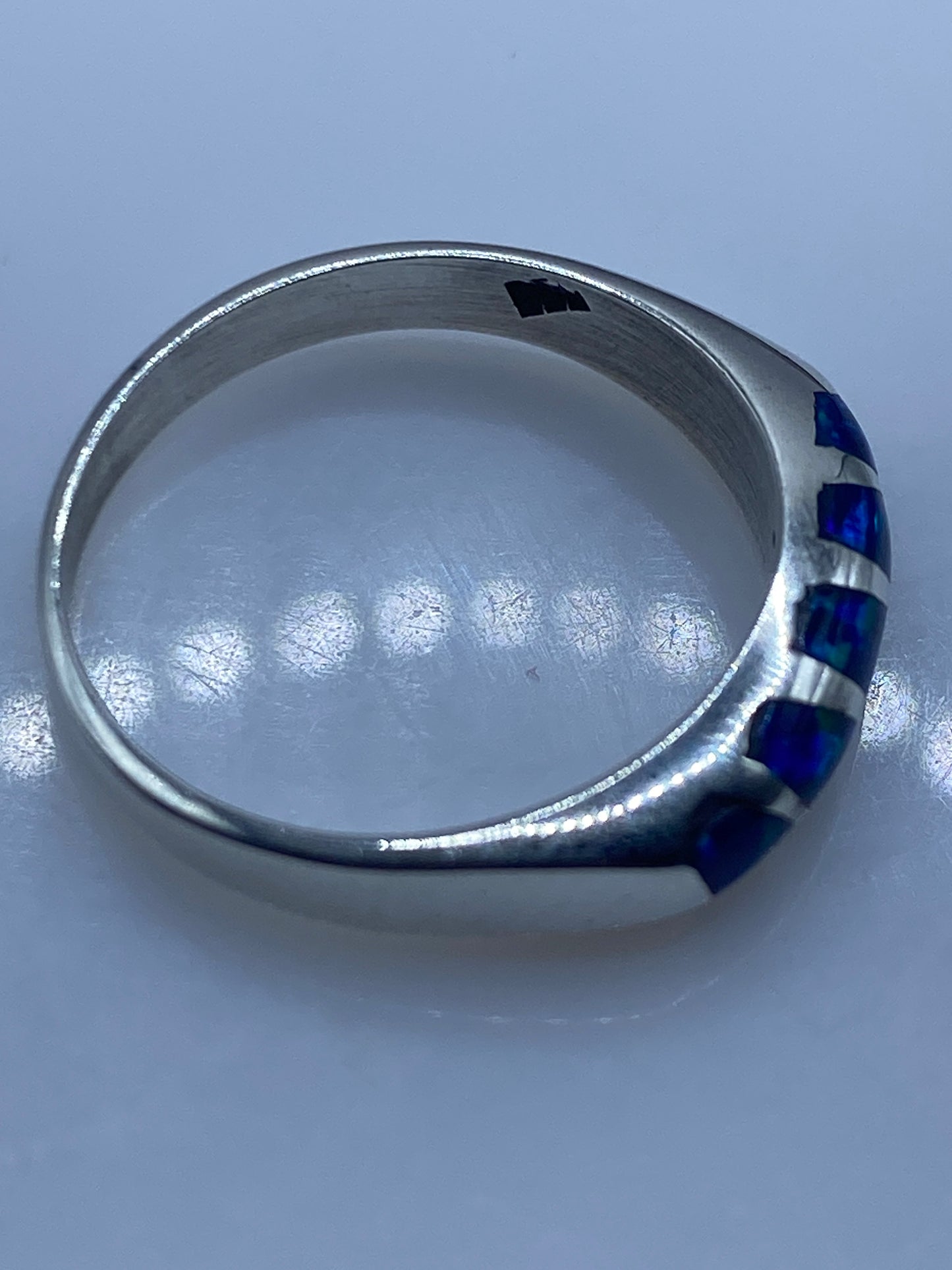 Anillo de Plata .950 con Ópalo de Fuego Azul — foto 5