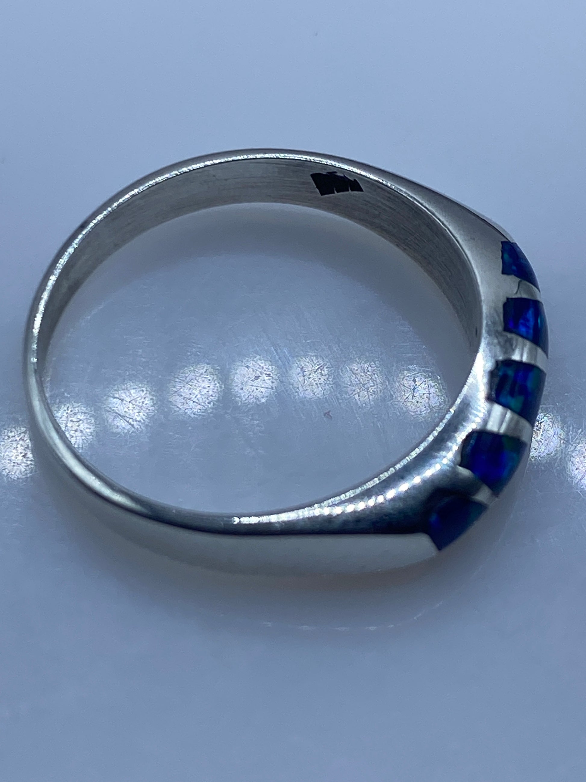 Anillo de Plata .950 con Ópalo de Fuego Azul — foto 5