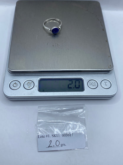 Anillo de Plata con Lapislázuli Azul — Solitario Minimalista — foto 5