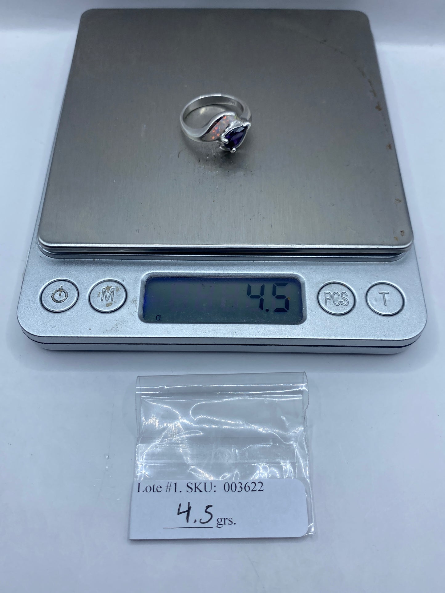 Anillo Solitario Plata Ópalo de Fuego — Diseño Elegante Taxco — foto 6