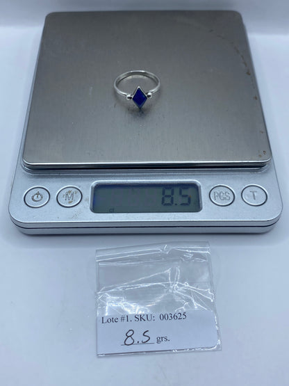 Anillo de Plata 950 con Piedra Azul Solitario — foto 6