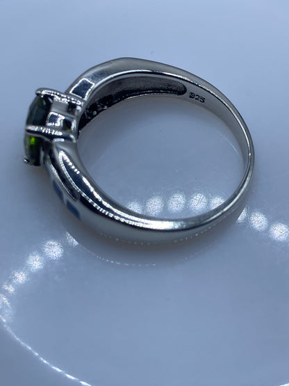 Anillo de Plata Ópalo de Fuego Azul — Coctel Taxco — foto 5