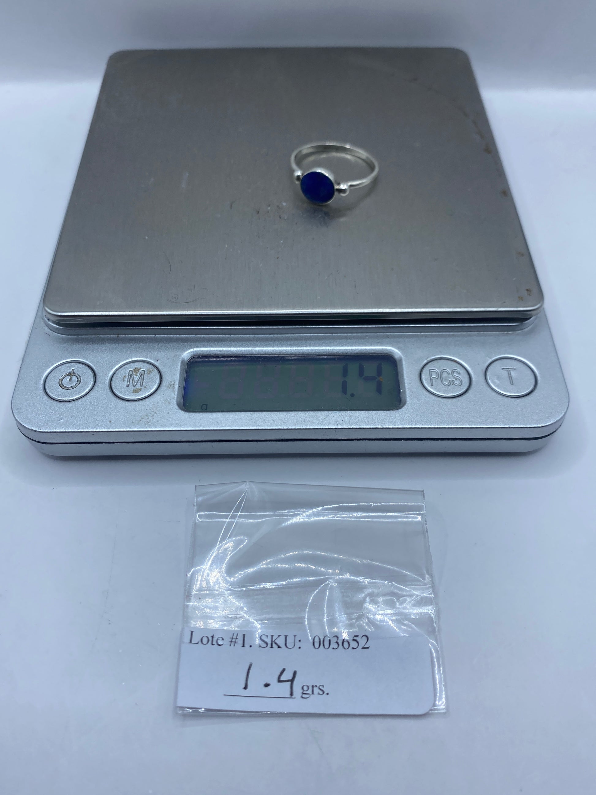 Anillo de Plata Solitario Lapislázuli Azul — foto 5