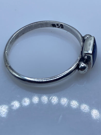Anillo de Plata .950 Lapislázuli Azul — Solitario Minimalista — foto 5