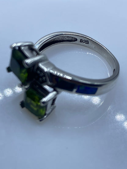 Anillo Ópalo de Fuego Azul Plata .925 — Diseño Artesanal Taxco — foto 5