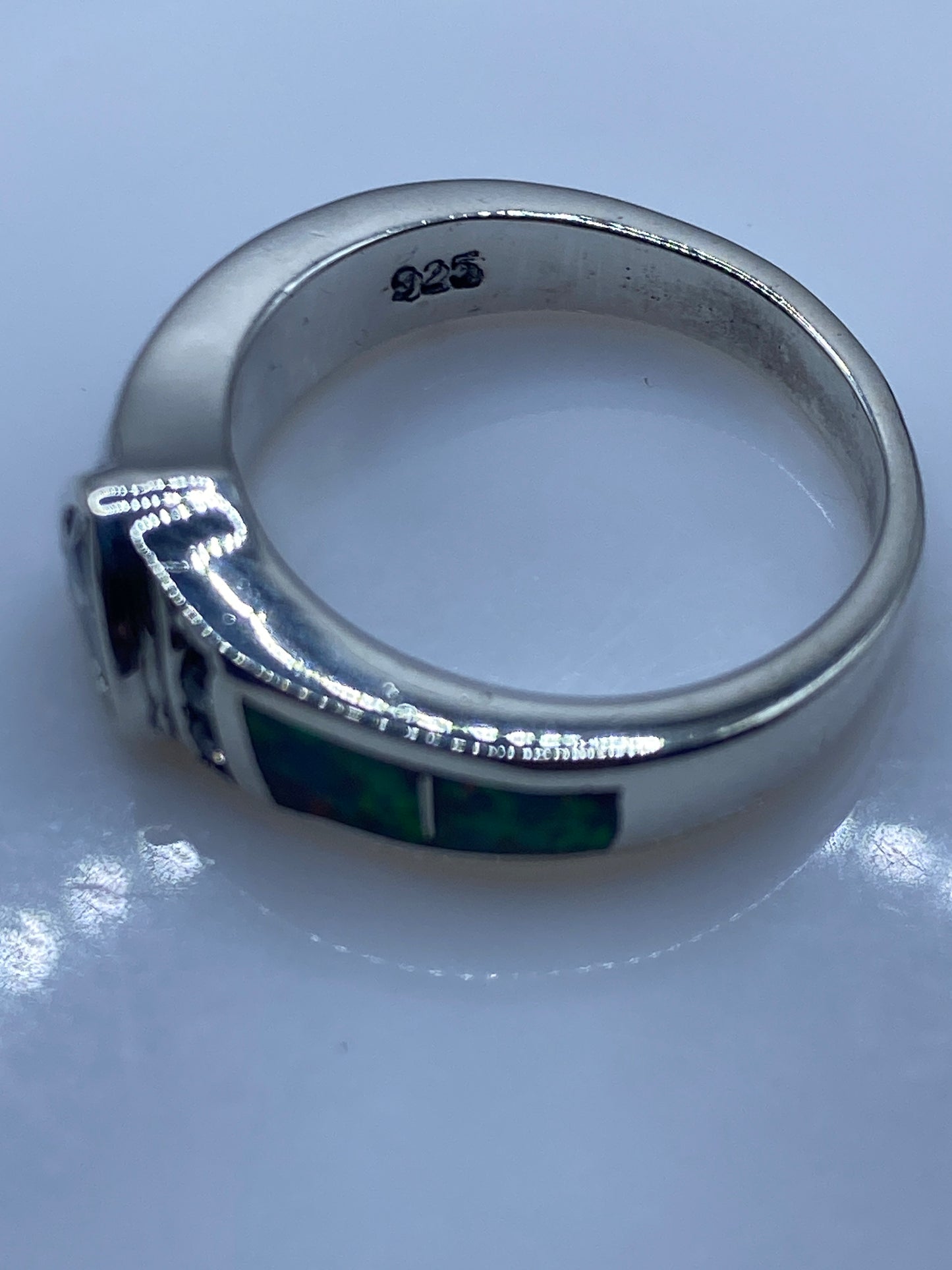 Anillo de Plata Ópalo de Fuego Multicolor — Coctel Taxco — foto 5