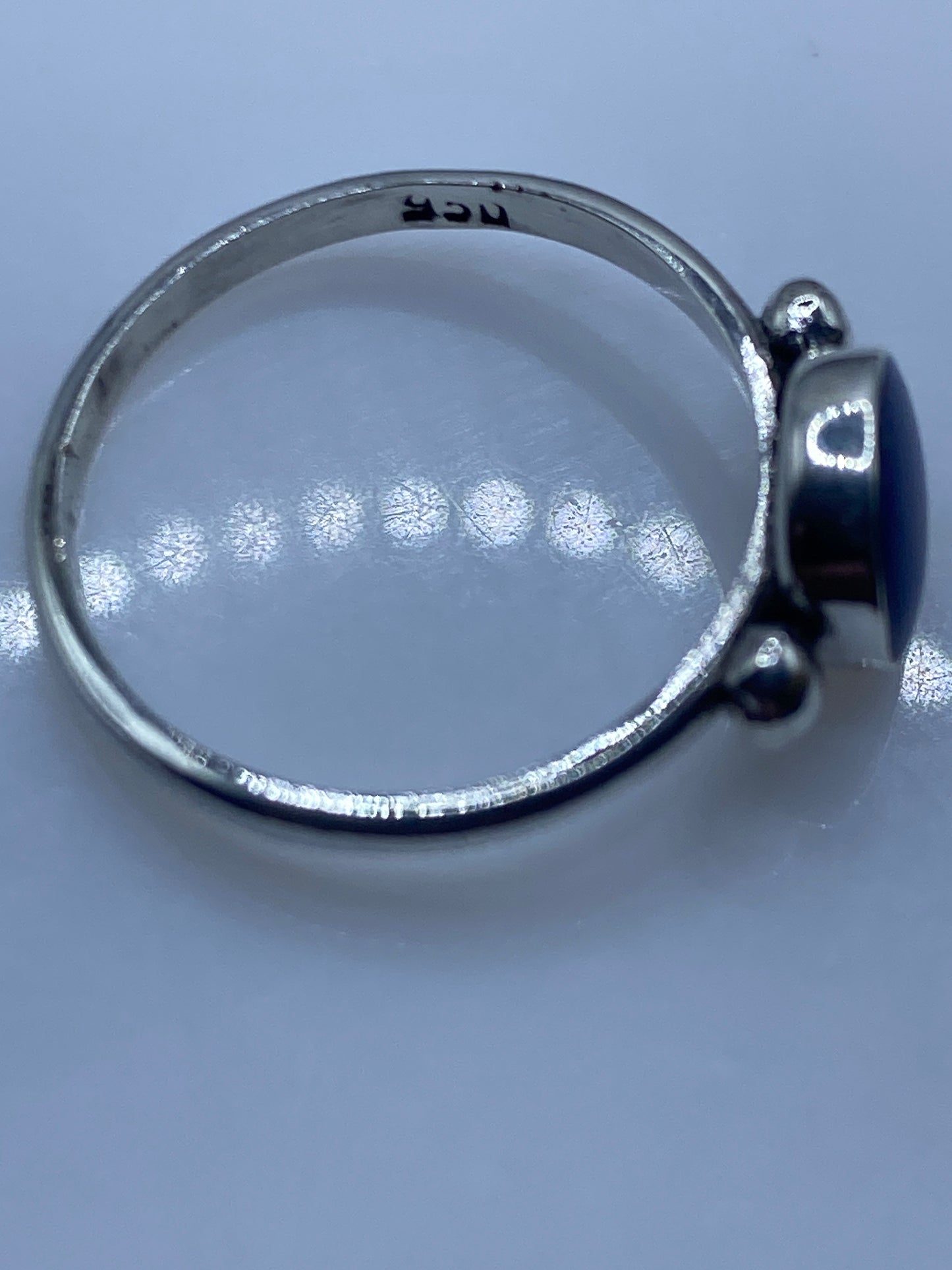 Anillo de Plata .950 con Lapislázuli Azul — Solitario — foto 5