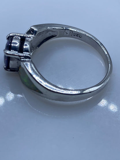 Anillo de Plata con Ópalo de Fuego — Diseño Solitario — foto 5