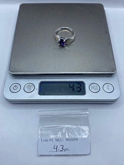 Anillo de Plata con Ópalo de Fuego — Diseño Solitario — foto 6