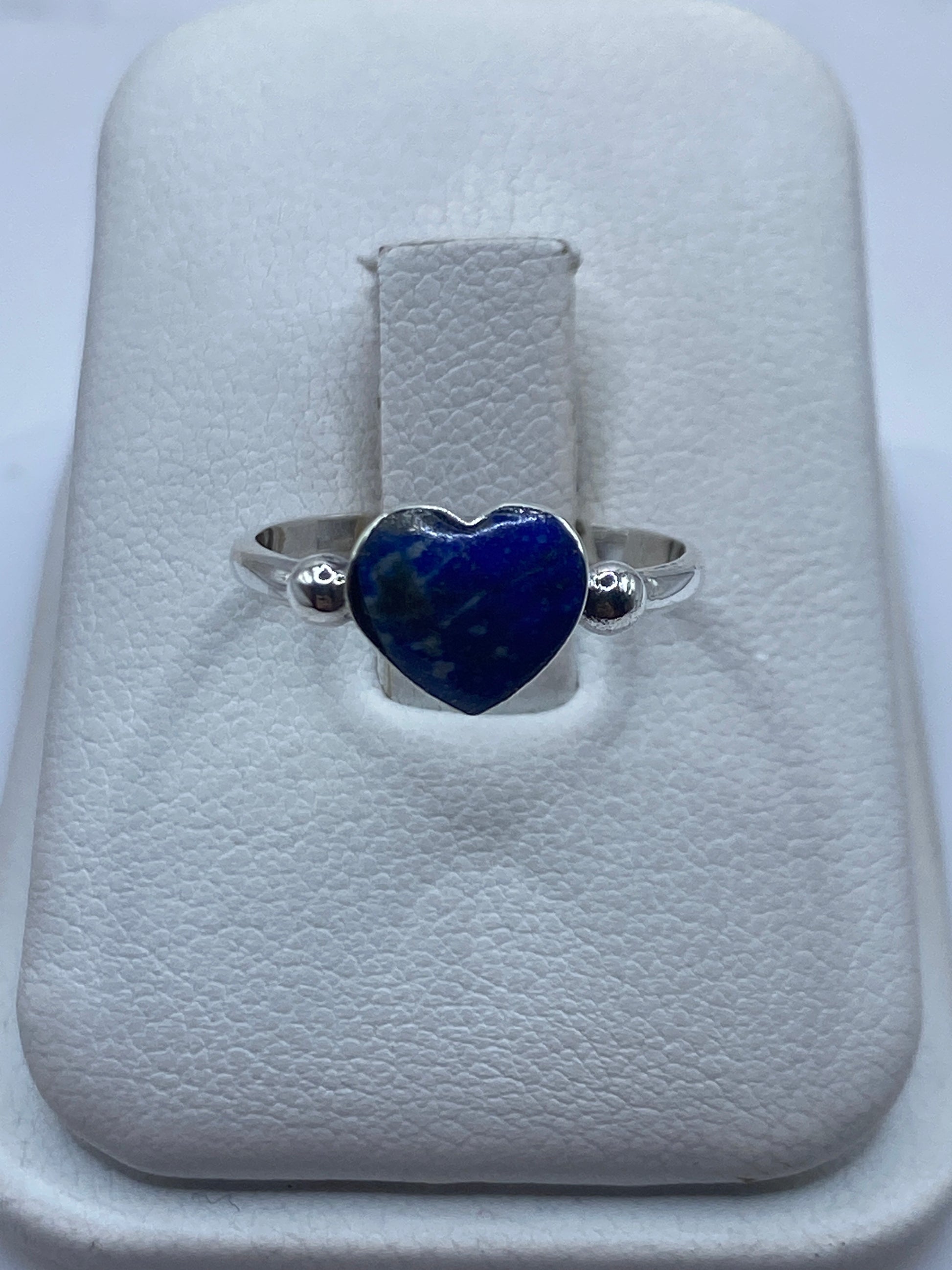 Anillo de Plata .950 Lapislázuli Azul — Solitario Minimalista — foto 1