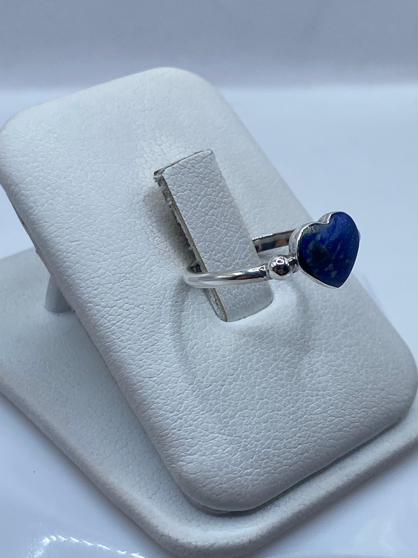 Anillo de Plata .950 Lapislázuli Azul — Solitario Minimalista — foto 2