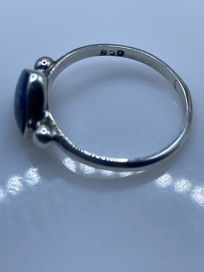 Anillo de Plata .950 Lapislázuli Azul — Solitario Minimalista — foto 5
