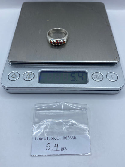 Anillo de Plata .950 Ópalo de Fuego Multicolor — Diseño Moderno — foto 6