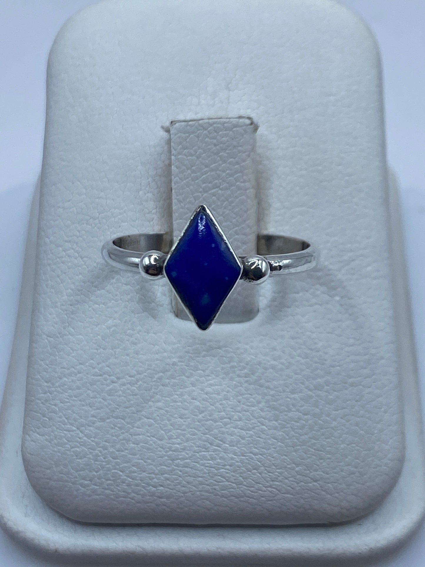 Anillo de Plata Lapislázuli Azul — Solitario Minimalista — foto 1