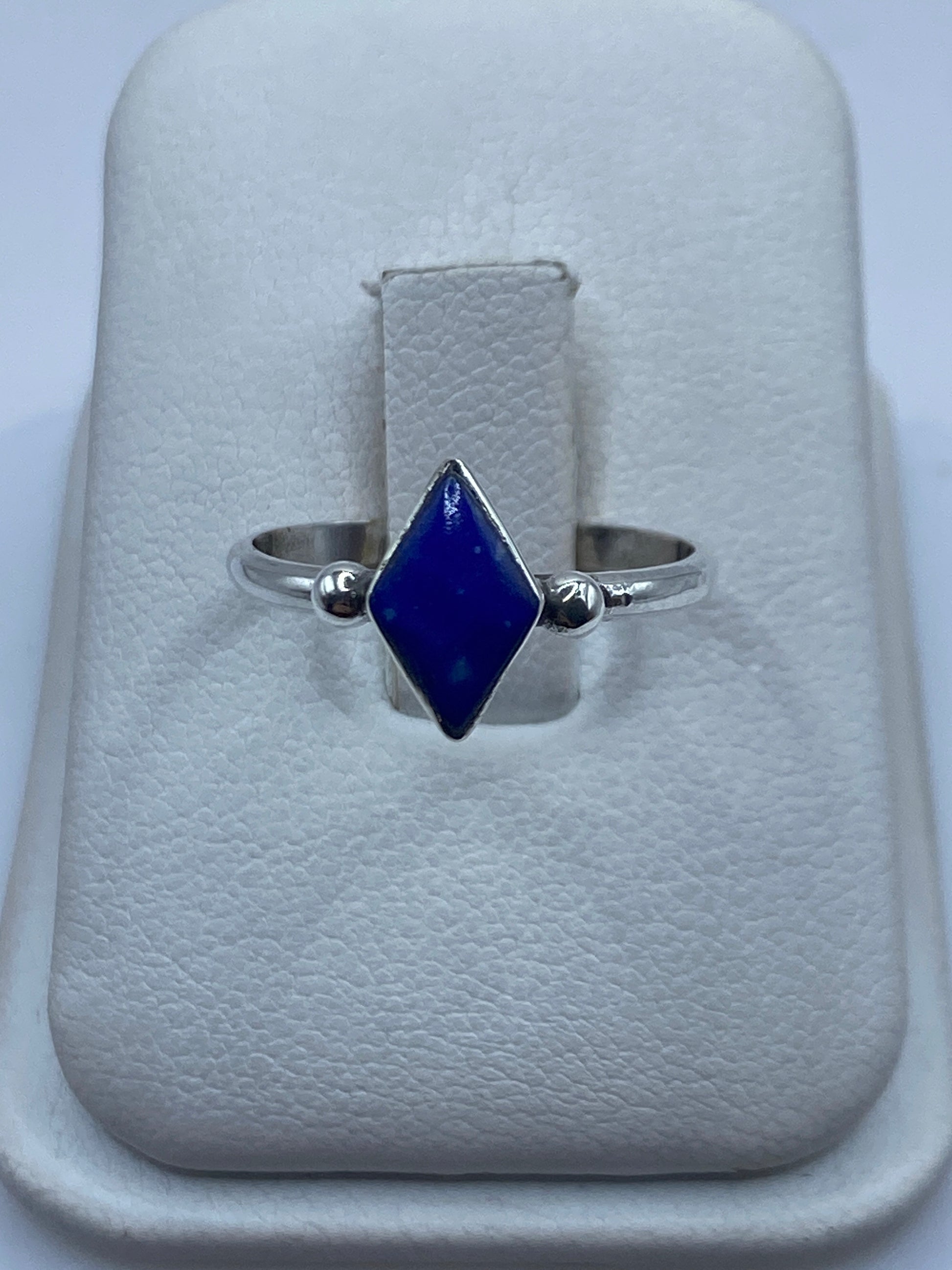 Anillo de Plata Lapislázuli Azul — Solitario Minimalista — foto 1