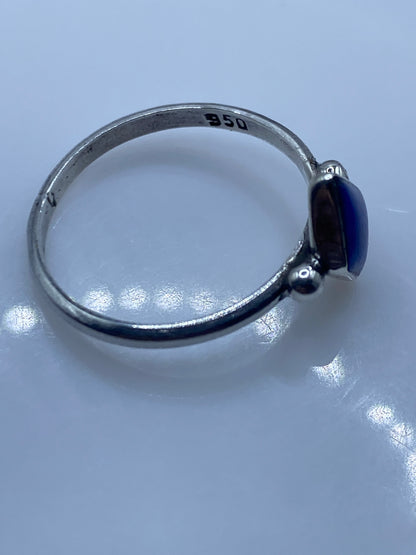 Anillo de Plata Lapislázuli Azul — Solitario Minimalista — foto 5