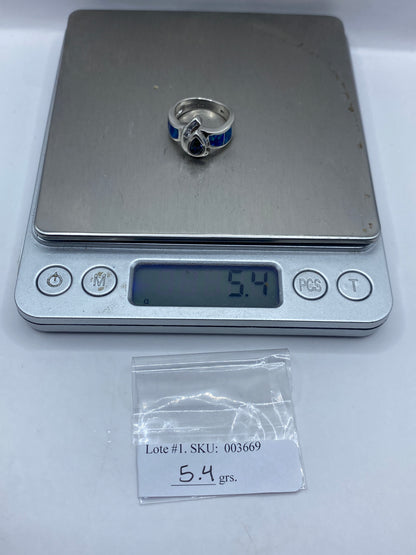 Anillo de Plata Ópalo de Fuego Azul — Diseño Artesanal Taxco — foto 6