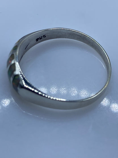 Anillo de Plata Ópalo de Fuego — Minimalista Fuego Natural — foto 5