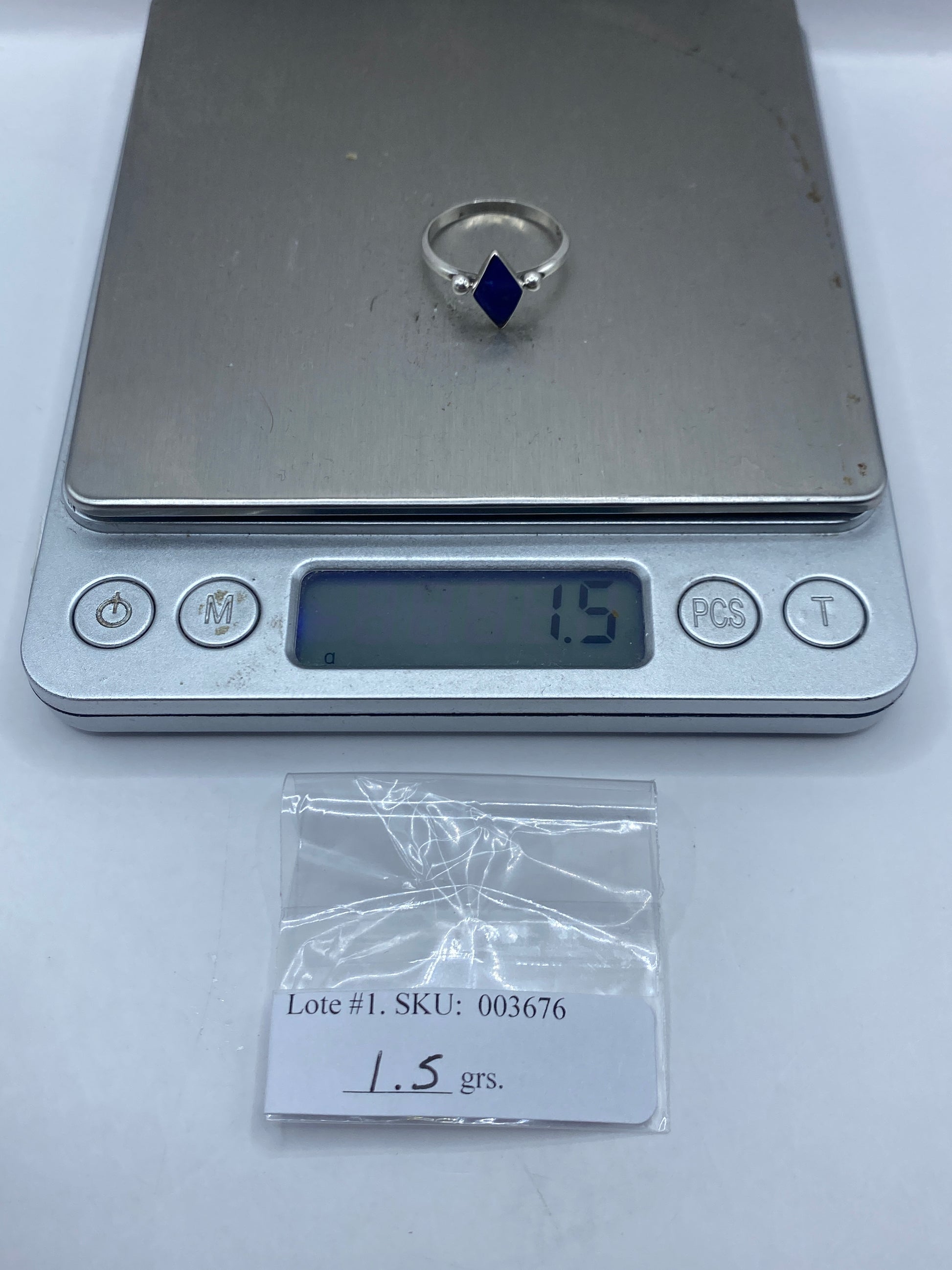 Anillo de Plata Ópalo de Fuego Azul — Minimalista Taxco — foto 6