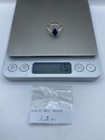 Anillo de Plata Ópalo de Fuego Azul — Minimalista Taxco — foto 6