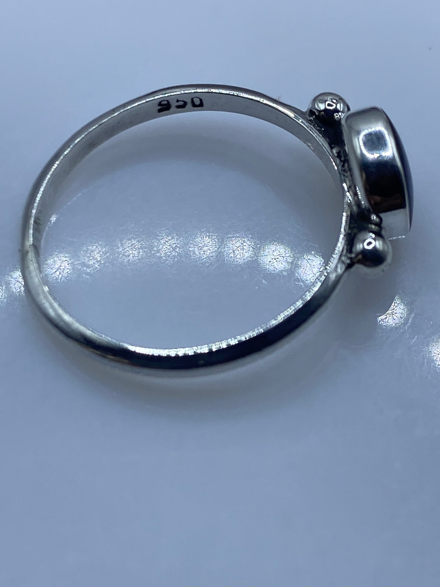 Anillo Lapislázuli Plata .950 — Solitario Minimalista — foto 5