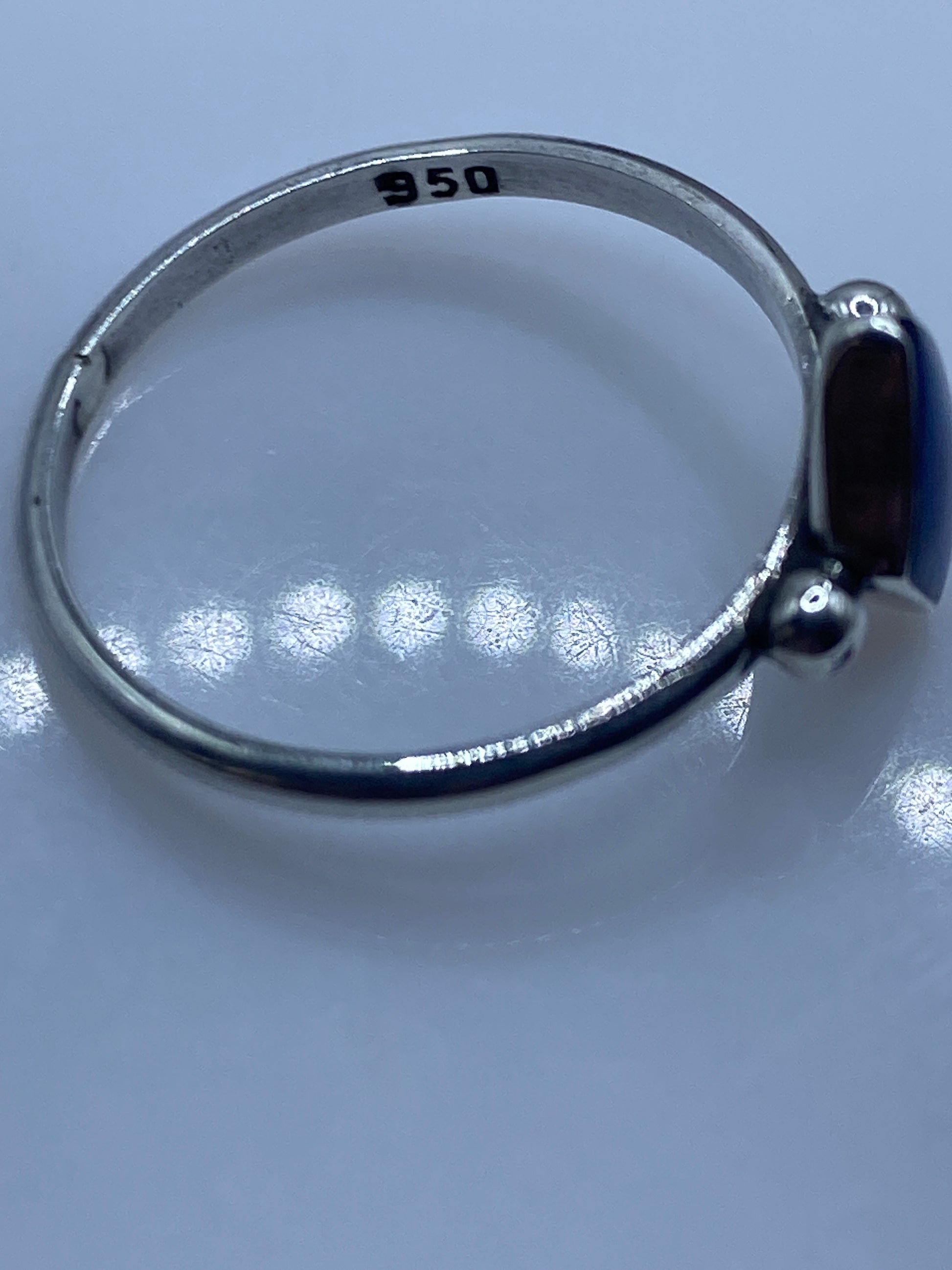 Anillo de Plata .950 Solitario Lapislázuli Azul — foto 5