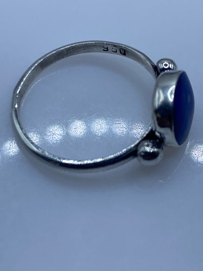 Anillo de Plata Lapislázuli Azul — Solitario Minimalista — foto 5