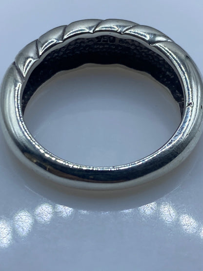 Anillo de Plata Ópalo de Fuego Azul — Torsión Artesanal — foto 5