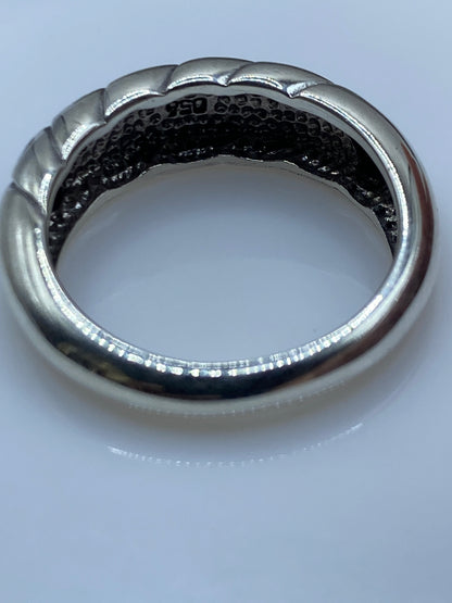 Anillo Giratorio de Plata .950 Ópalo de Fuego Azul Cielo — foto 5