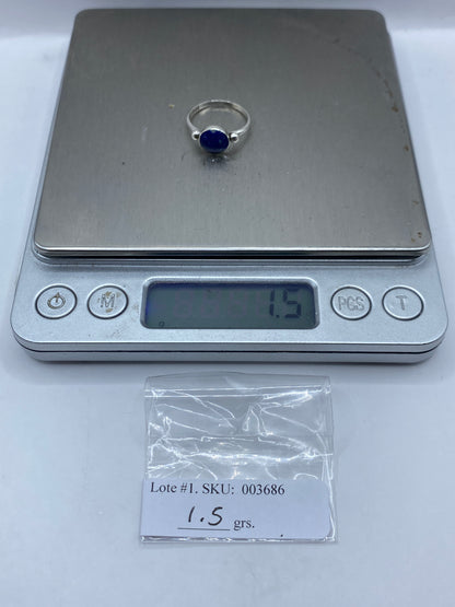 Anillo de Plata .950 Lapislázuli Azul Profundo — foto 6