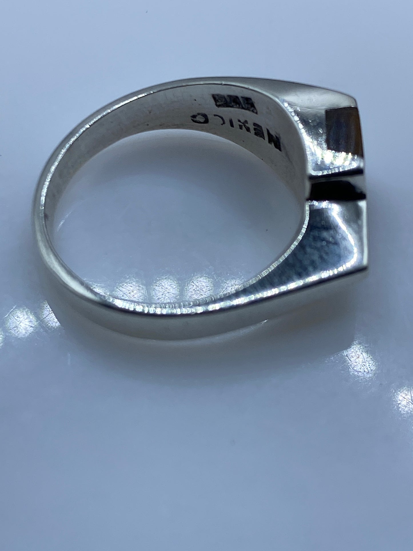 Anillo de Plata con Piedra Café — Solitario Moderno — foto 5