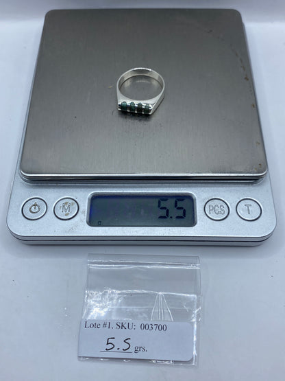 Anillo de Plata Geométrico con Piedra — Minimalista Unisex — foto 6