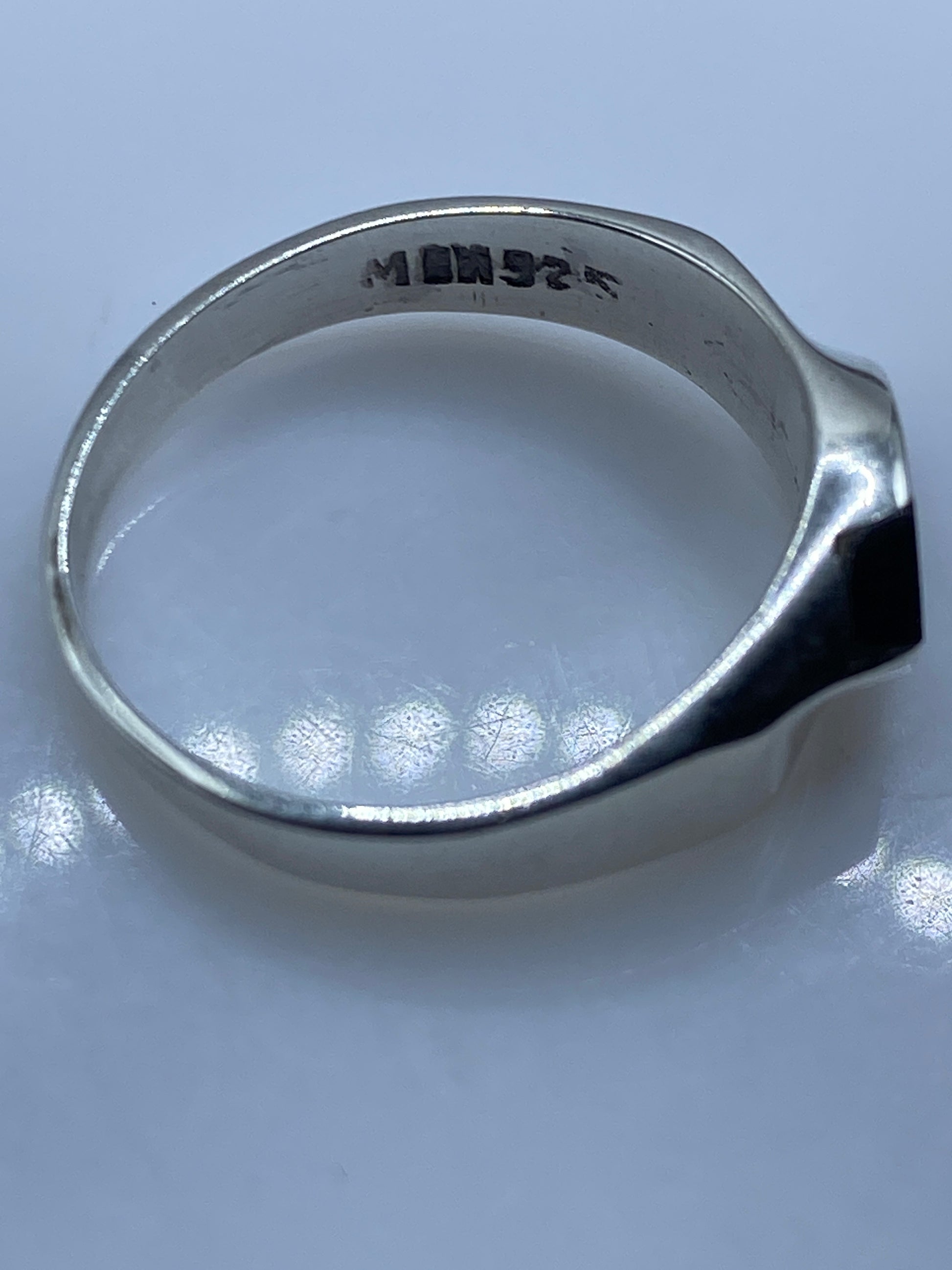 Anillo de Plata con Ónix Negro — Solitario Minimalista — foto 5