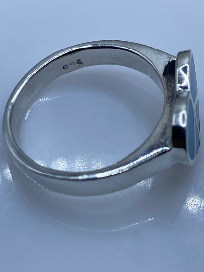 Anillo de Plata Turquesa Azul Cielo Paz — Diseño Geométrico — foto 5